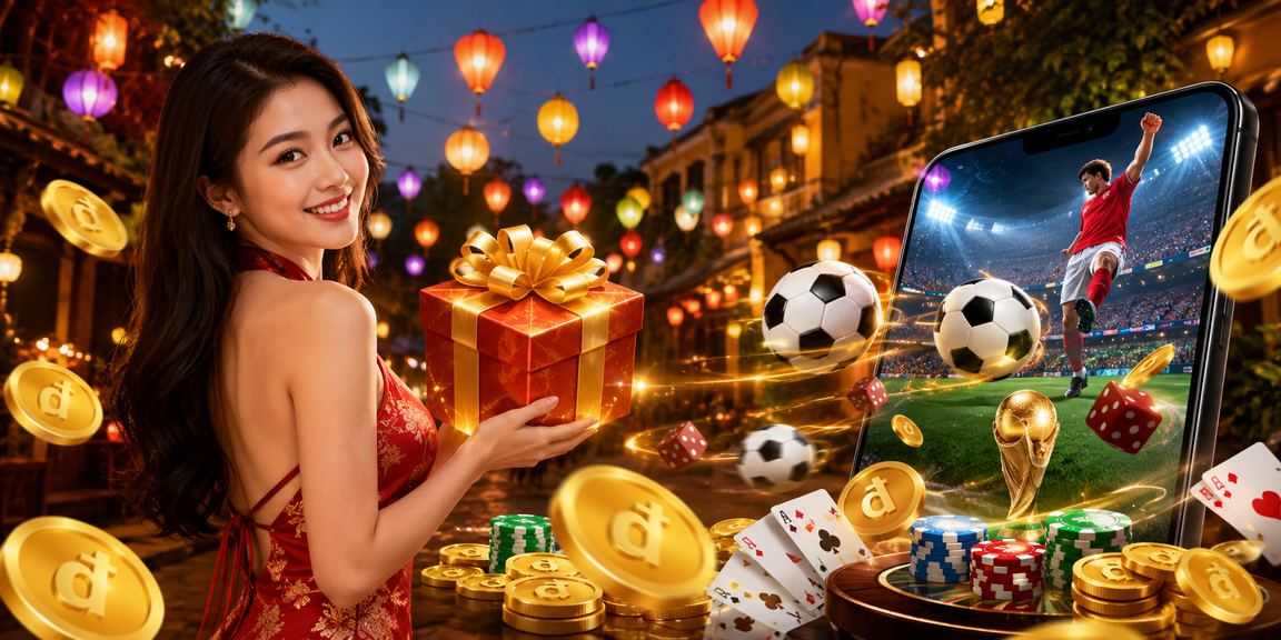Người chơi bài bên ánh đèn lồng Hội An trong không khí giải trí trực tuyến